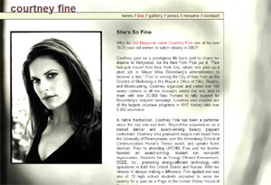 Courtney Fine, Actress.